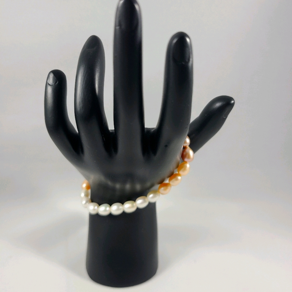 Neutral Pearl Beaded Bracelet